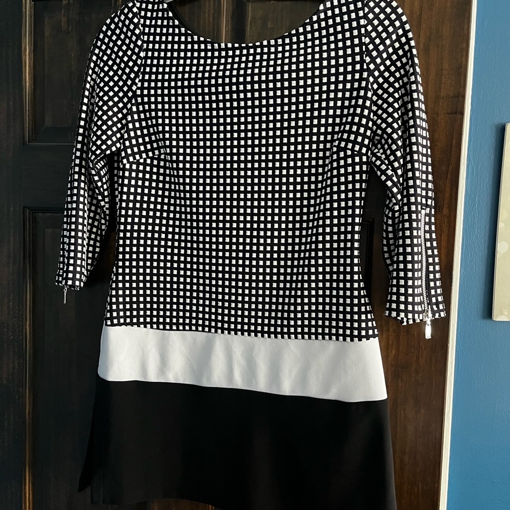Frank Lyman Black and White Checkered mini-dress